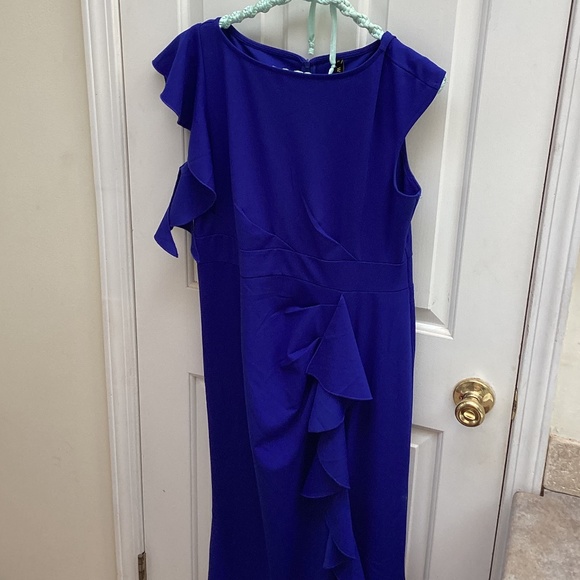 WOOSEA Women's Split Bodycon Mermaid Evening Cocktail Long Dress (XL) - Picture 2 of 6